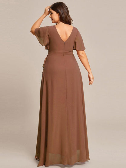 ever OREE|Charming Chiffon Bridesmaid Dress with Lotus Leaf Hemline