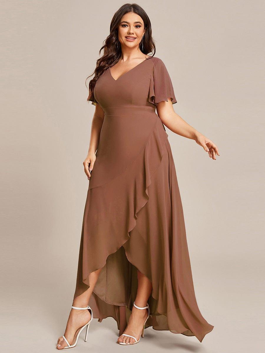 ever OREE|Charming Chiffon Bridesmaid Dress with Lotus Leaf Hemline