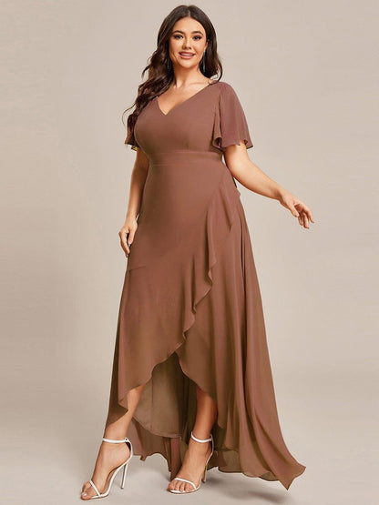 ever OREE|Charming Chiffon Bridesmaid Dress with Lotus Leaf Hemline