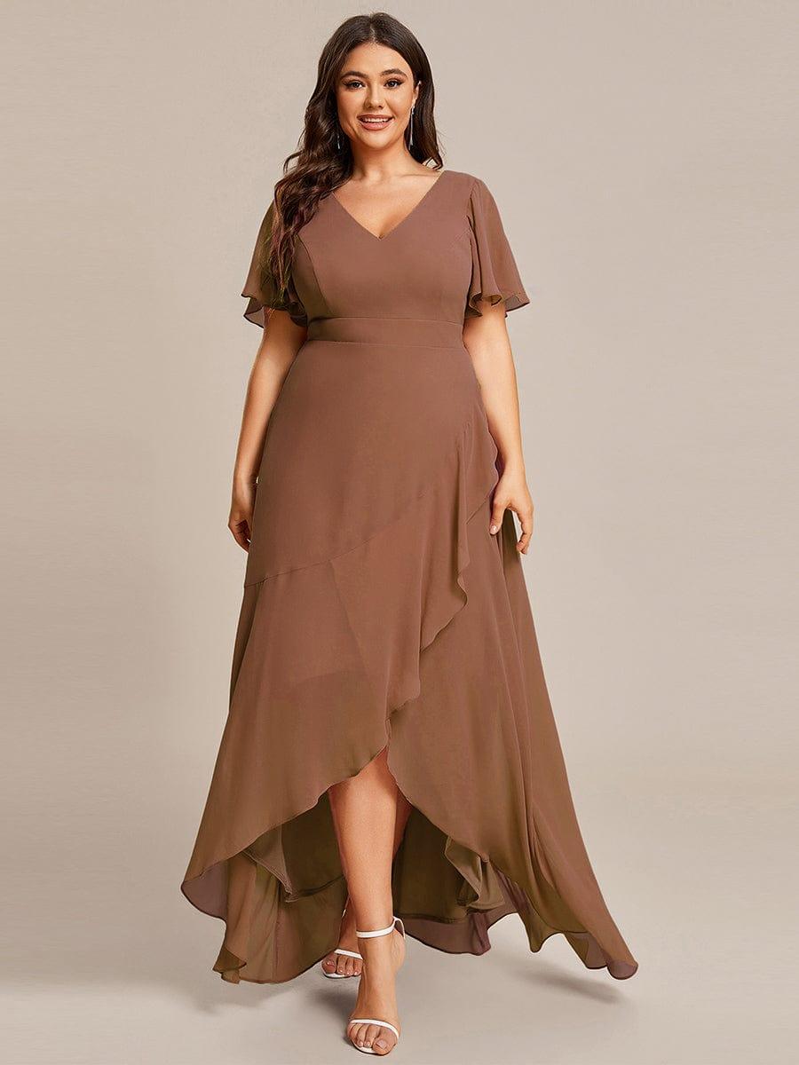 ever OREE|Charming Chiffon Bridesmaid Dress with Lotus Leaf Hemline