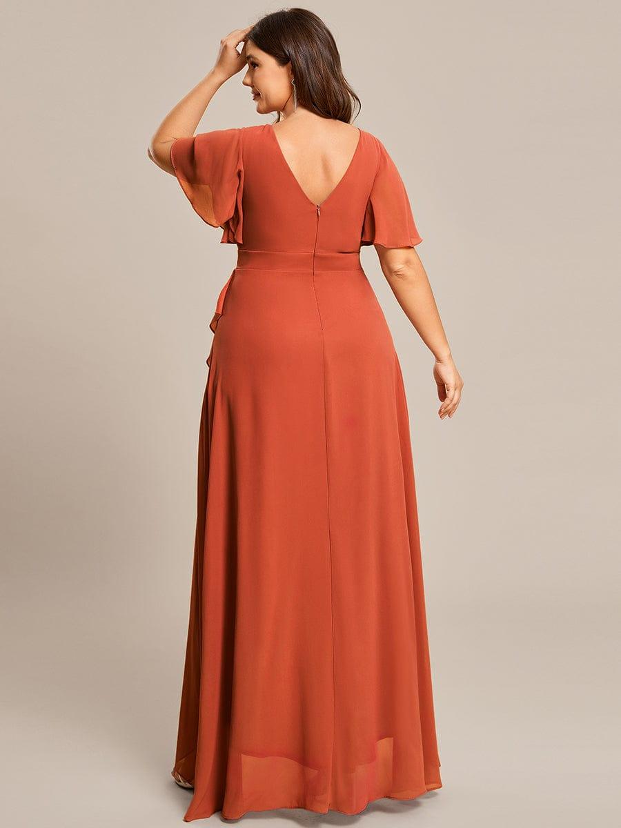 ever OREE|Charming Chiffon Bridesmaid Dress with Lotus Leaf Hemline