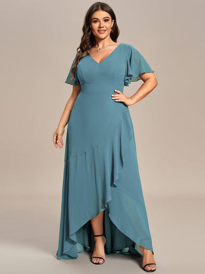 ever OREE|Charming Chiffon Bridesmaid Dress with Lotus Leaf Hemline