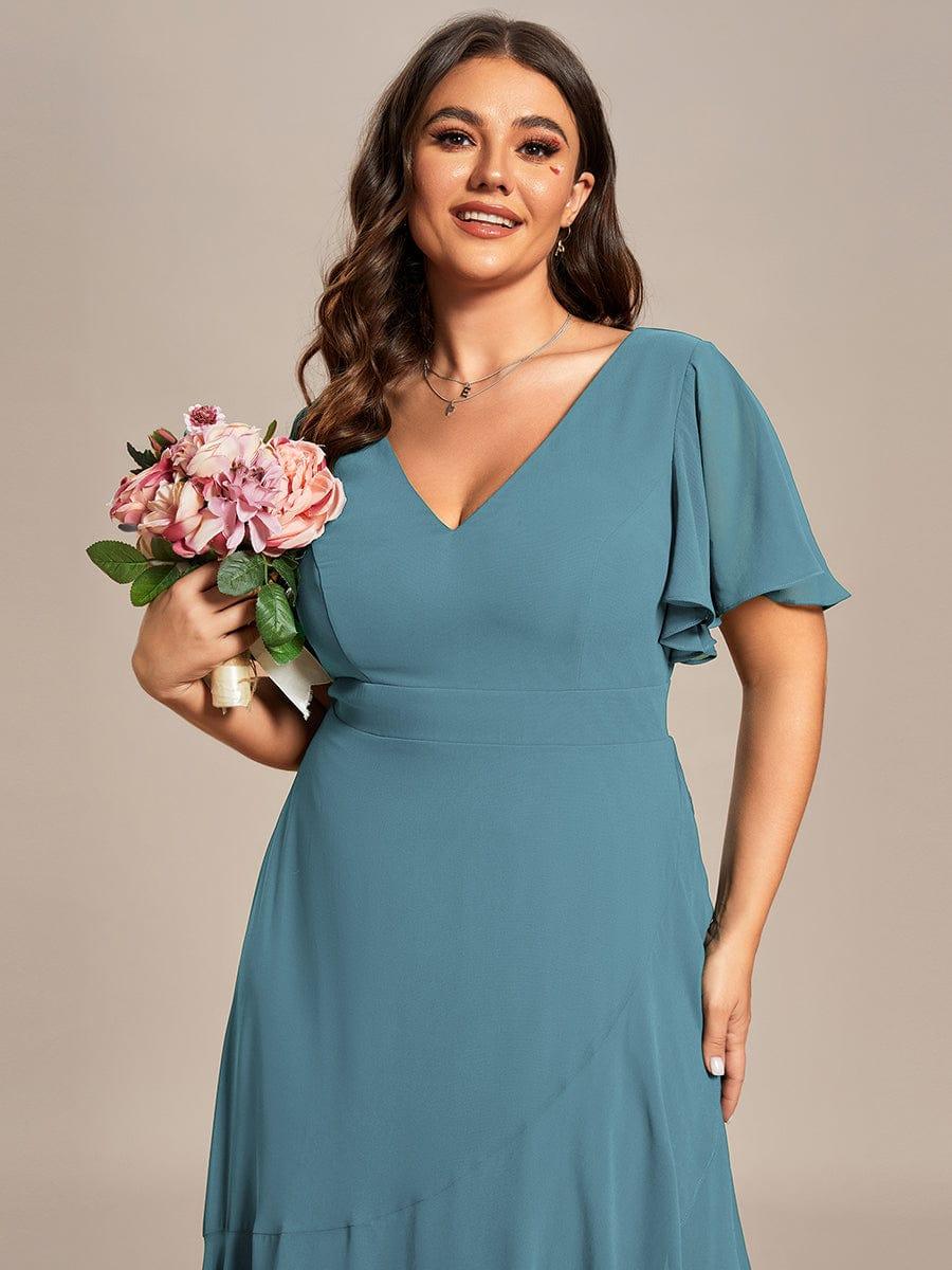 ever OREE|Charming Chiffon Bridesmaid Dress with Lotus Leaf Hemline