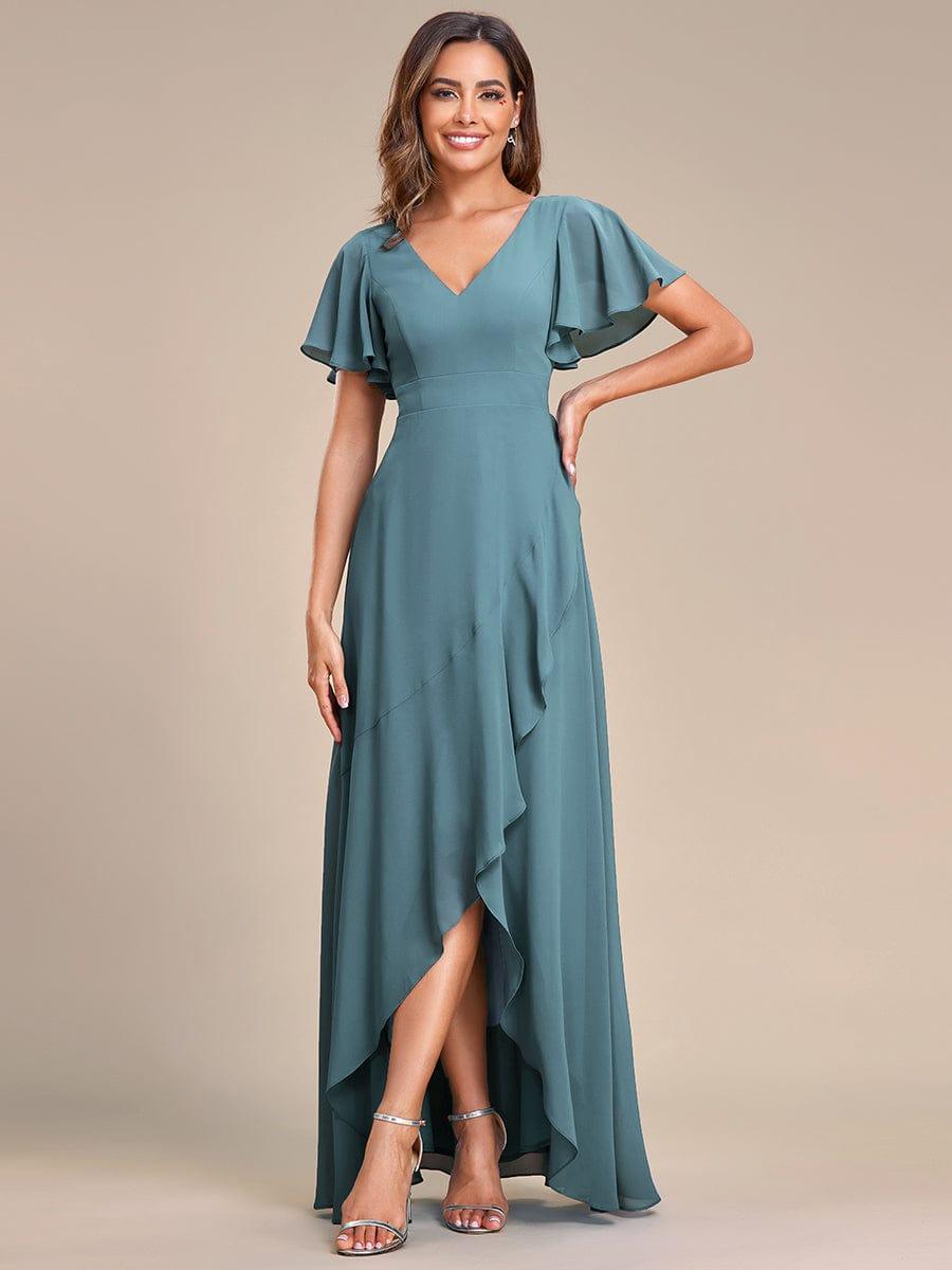 ever OREE|Charming Chiffon Bridesmaid Dress with Lotus Leaf Hemline