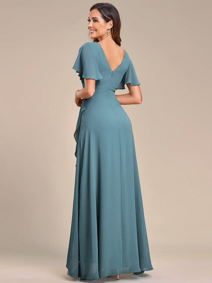 ever OREE|Charming Chiffon Bridesmaid Dress with Lotus Leaf Hemline