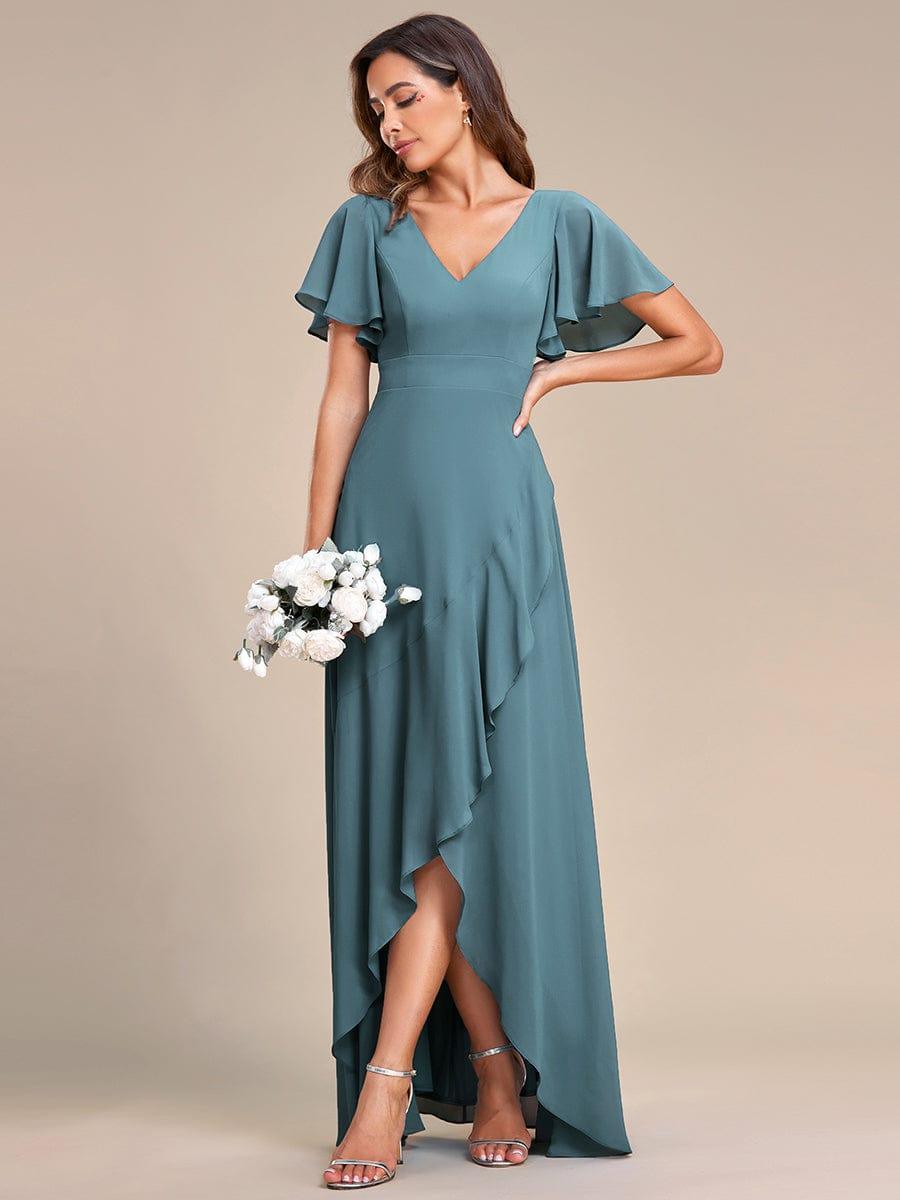 ever OREE|Charming Chiffon Bridesmaid Dress with Lotus Leaf Hemline