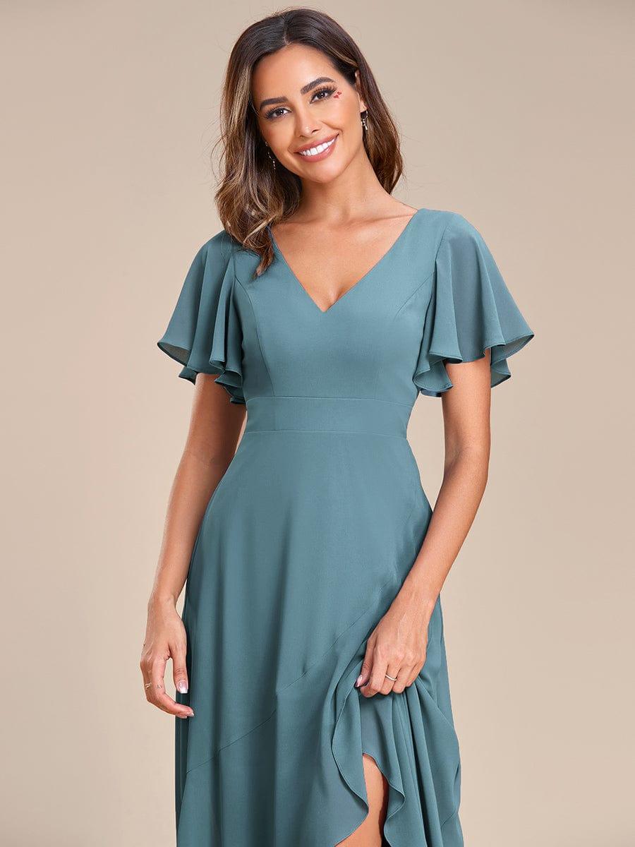 ever OREE|Charming Chiffon Bridesmaid Dress with Lotus Leaf Hemline