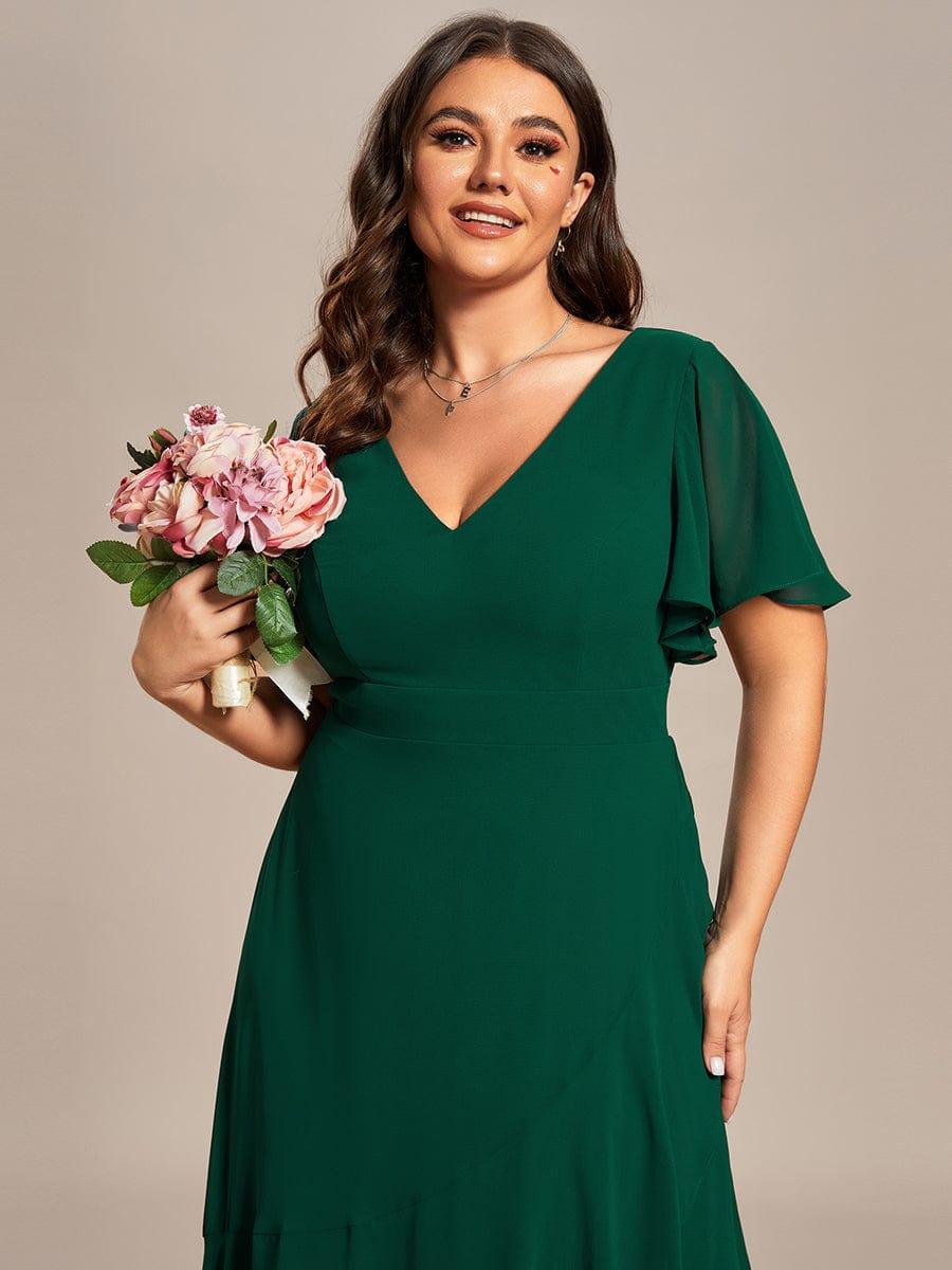 ever OREE|Charming Chiffon Bridesmaid Dress with Lotus Leaf Hemline
