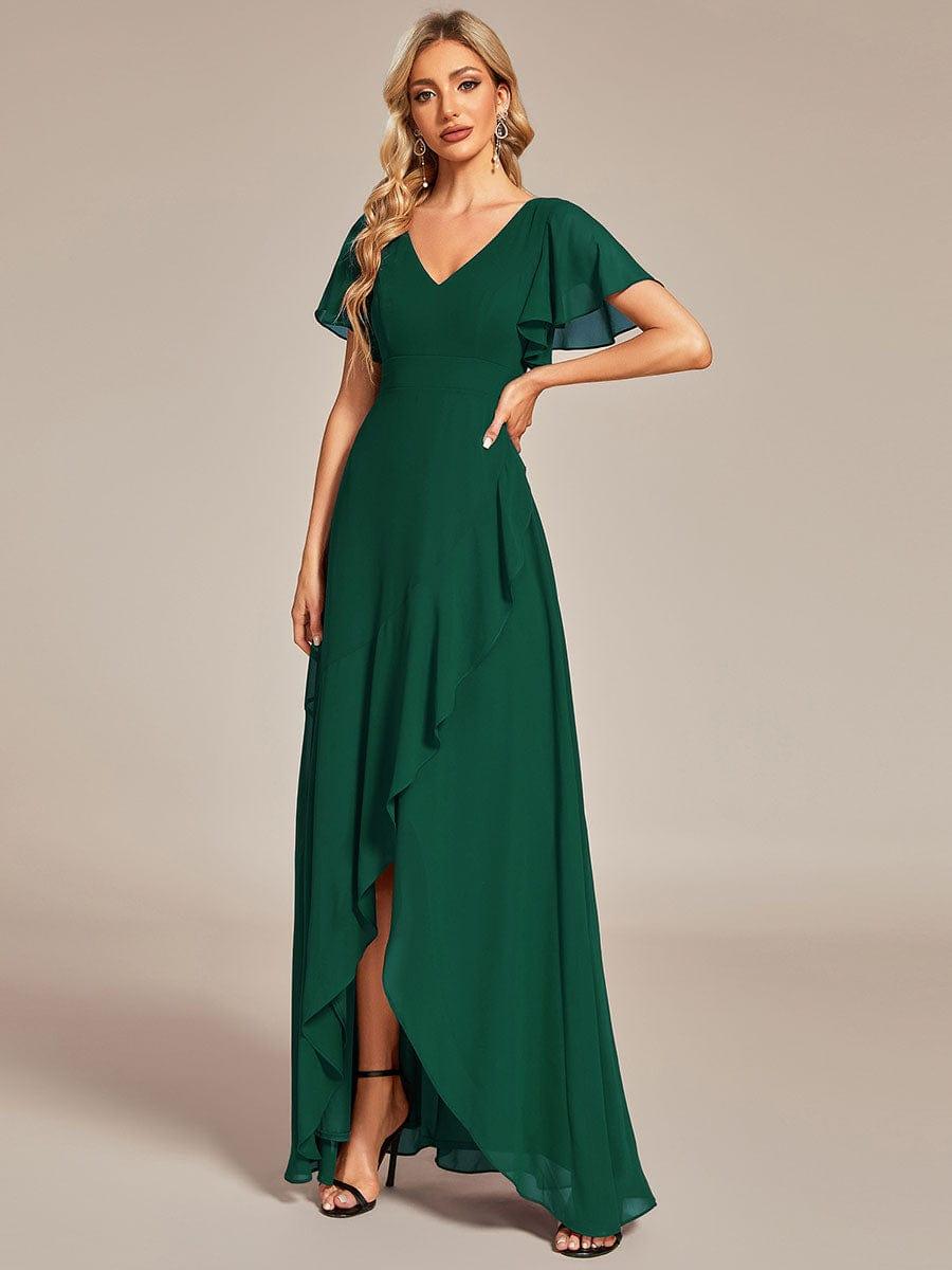ever OREE|Charming Chiffon Bridesmaid Dress with Lotus Leaf Hemline
