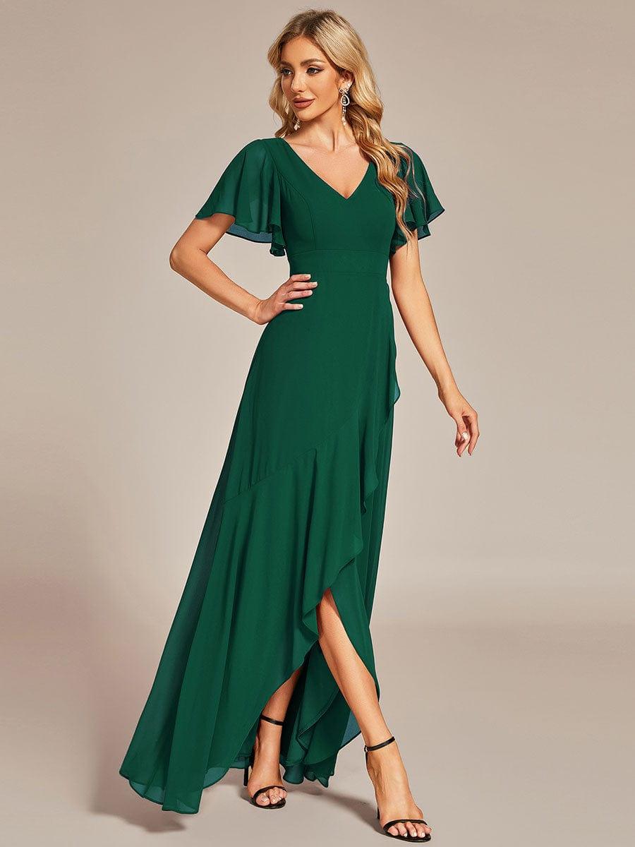 ever OREE|Charming Chiffon Bridesmaid Dress with Lotus Leaf Hemline