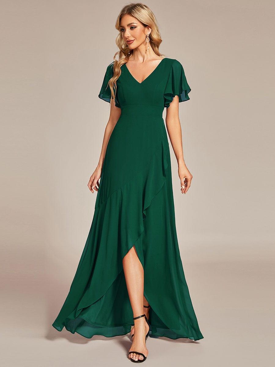 ever OREE|Charming Chiffon Bridesmaid Dress with Lotus Leaf Hemline