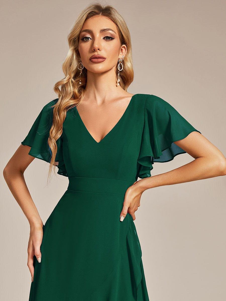 ever OREE|Charming Chiffon Bridesmaid Dress with Lotus Leaf Hemline