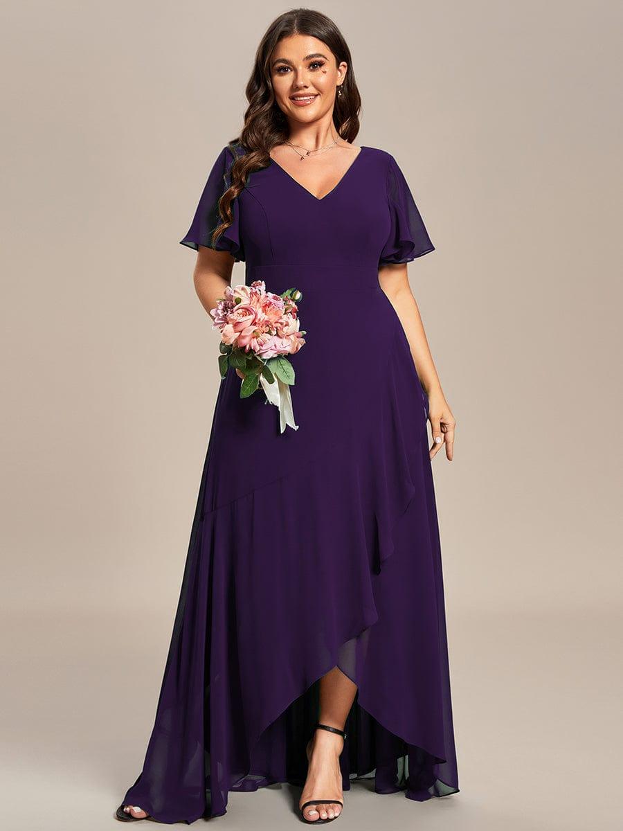 ever OREE|Charming Chiffon Bridesmaid Dress with Lotus Leaf Hemline