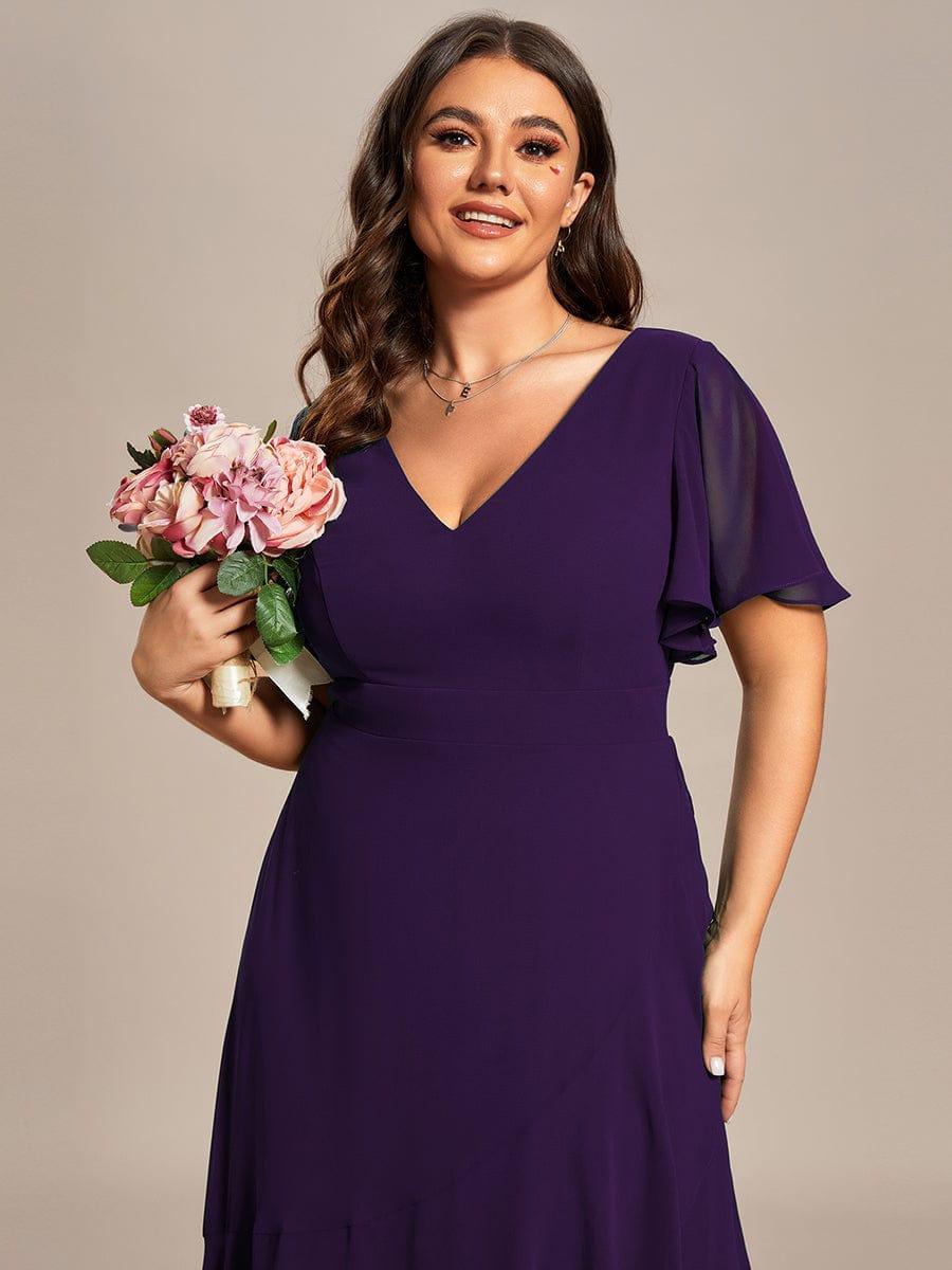 ever OREE|Charming Chiffon Bridesmaid Dress with Lotus Leaf Hemline