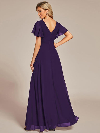 ever OREE|Charming Chiffon Bridesmaid Dress with Lotus Leaf Hemline
