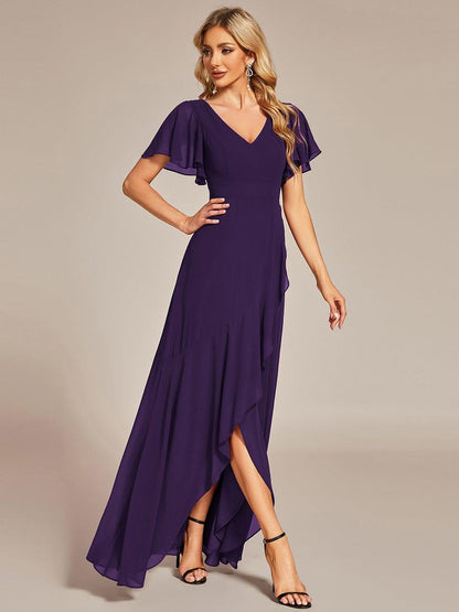 ever OREE|Charming Chiffon Bridesmaid Dress with Lotus Leaf Hemline