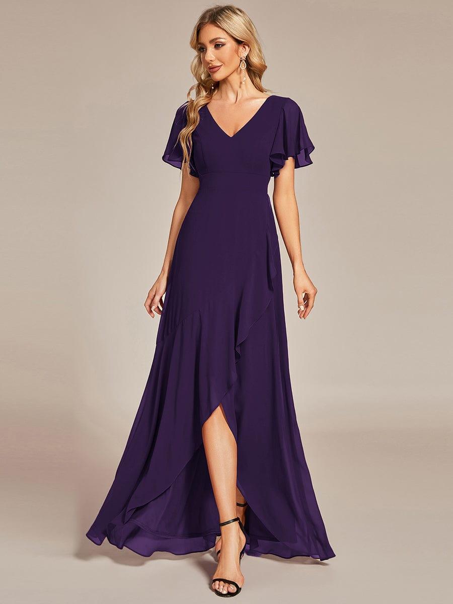 ever OREE|Charming Chiffon Bridesmaid Dress with Lotus Leaf Hemline