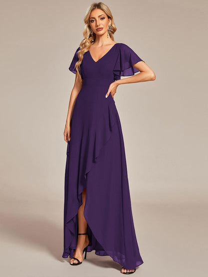 ever OREE|Charming Chiffon Bridesmaid Dress with Lotus Leaf Hemline