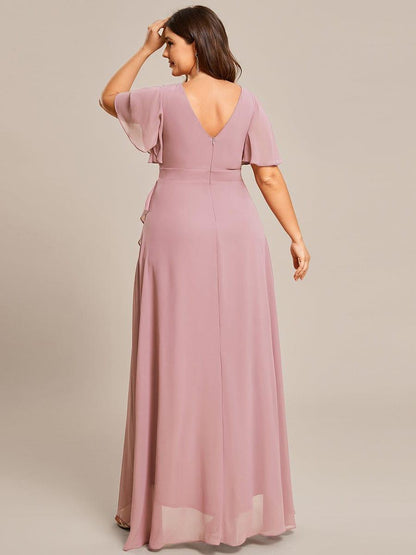 ever OREE|Charming Chiffon Bridesmaid Dress with Lotus Leaf Hemline