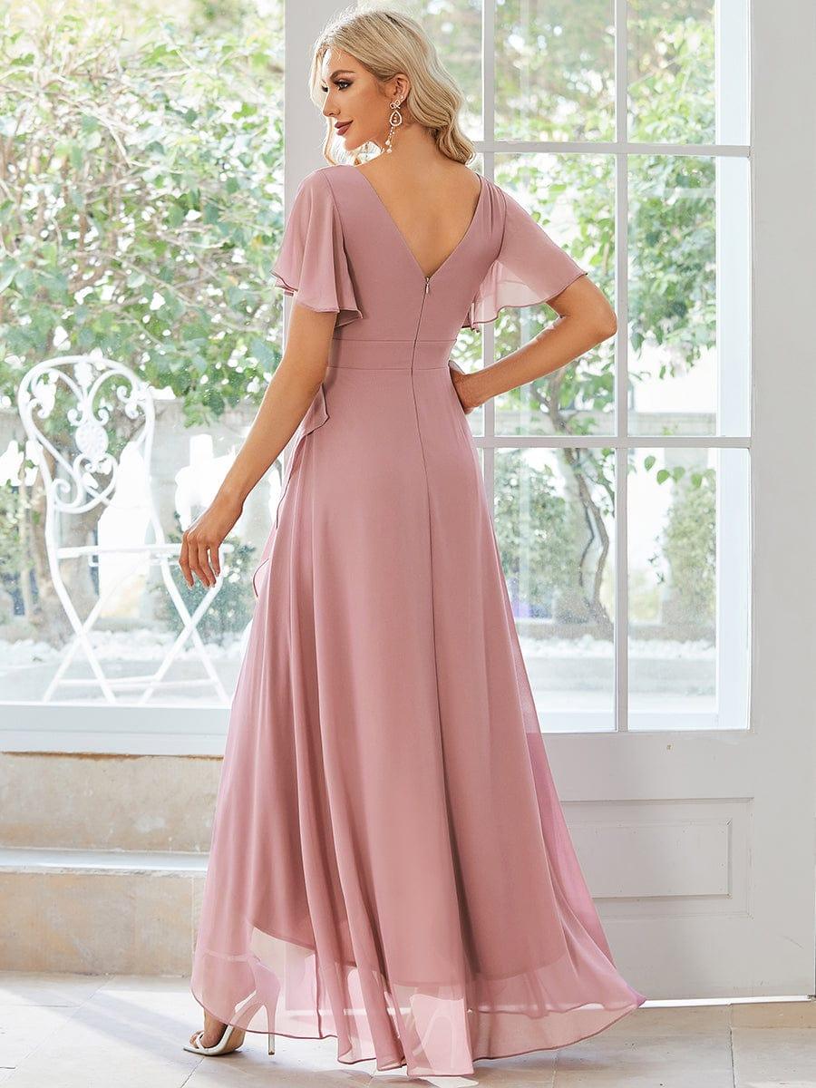 ever OREE|Charming Chiffon Bridesmaid Dress with Lotus Leaf Hemline