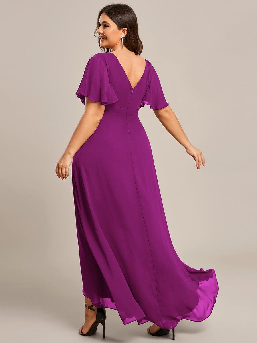 ever OREE|Charming Chiffon Bridesmaid Dress with Lotus Leaf Hemline