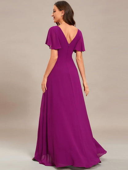 ever OREE|Charming Chiffon Bridesmaid Dress with Lotus Leaf Hemline