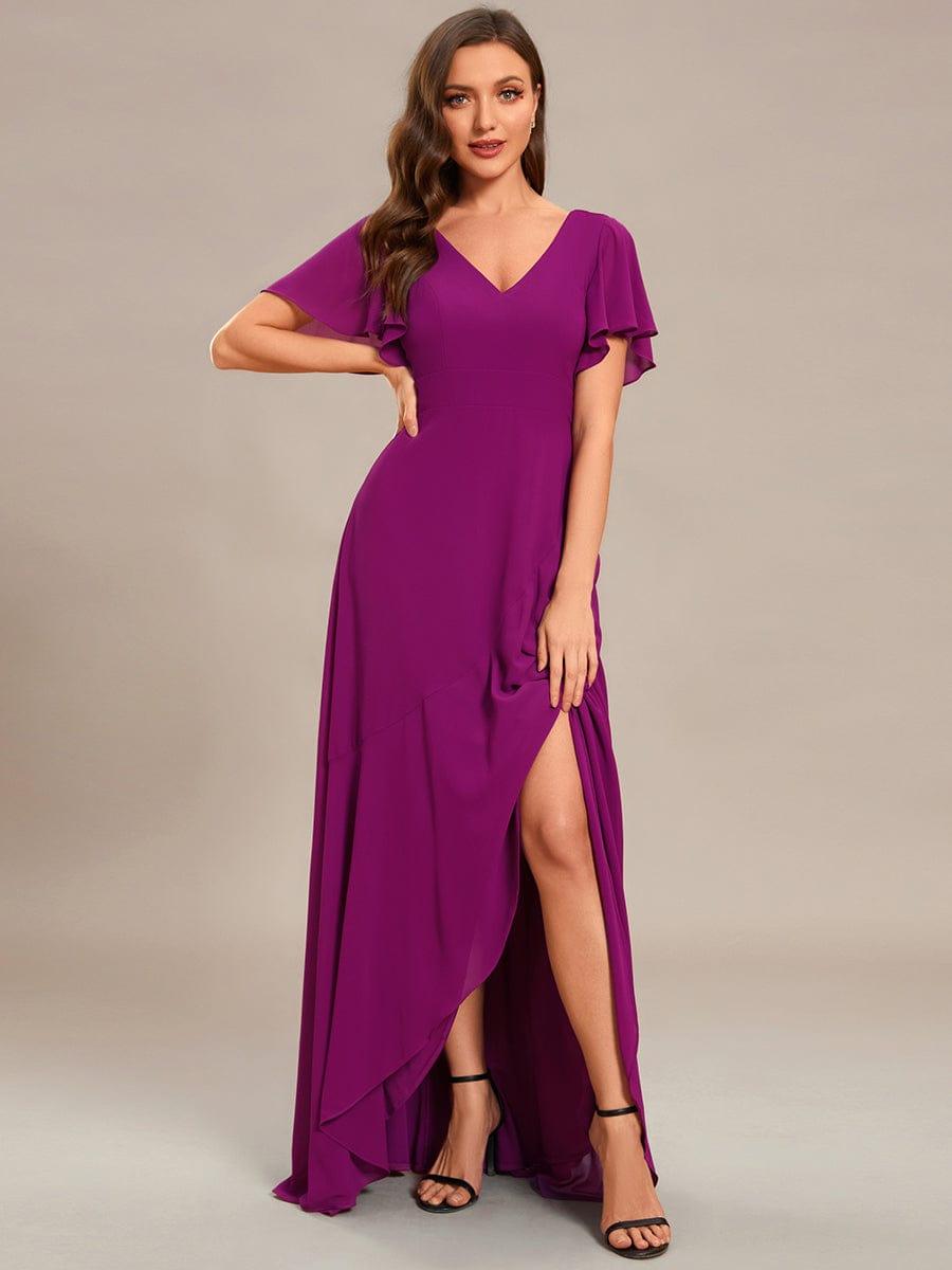 ever OREE|Charming Chiffon Bridesmaid Dress with Lotus Leaf Hemline