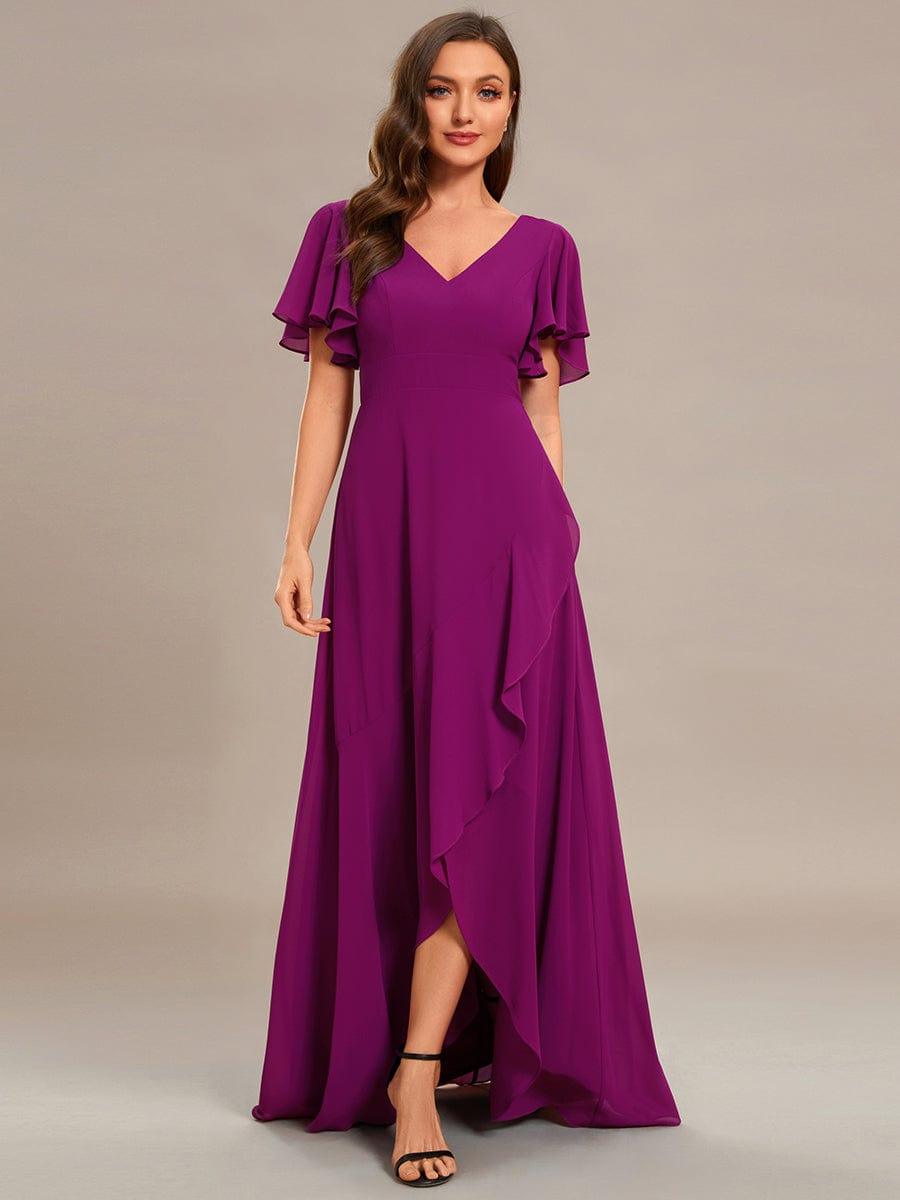 ever OREE|Charming Chiffon Bridesmaid Dress with Lotus Leaf Hemline