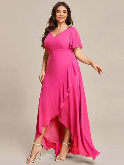 ever OREE|Charming Chiffon Bridesmaid Dress with Lotus Leaf Hemline