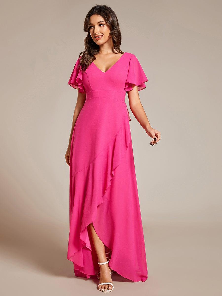 ever OREE|Charming Chiffon Bridesmaid Dress with Lotus Leaf Hemline