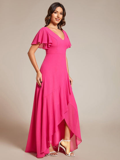 ever OREE|Charming Chiffon Bridesmaid Dress with Lotus Leaf Hemline