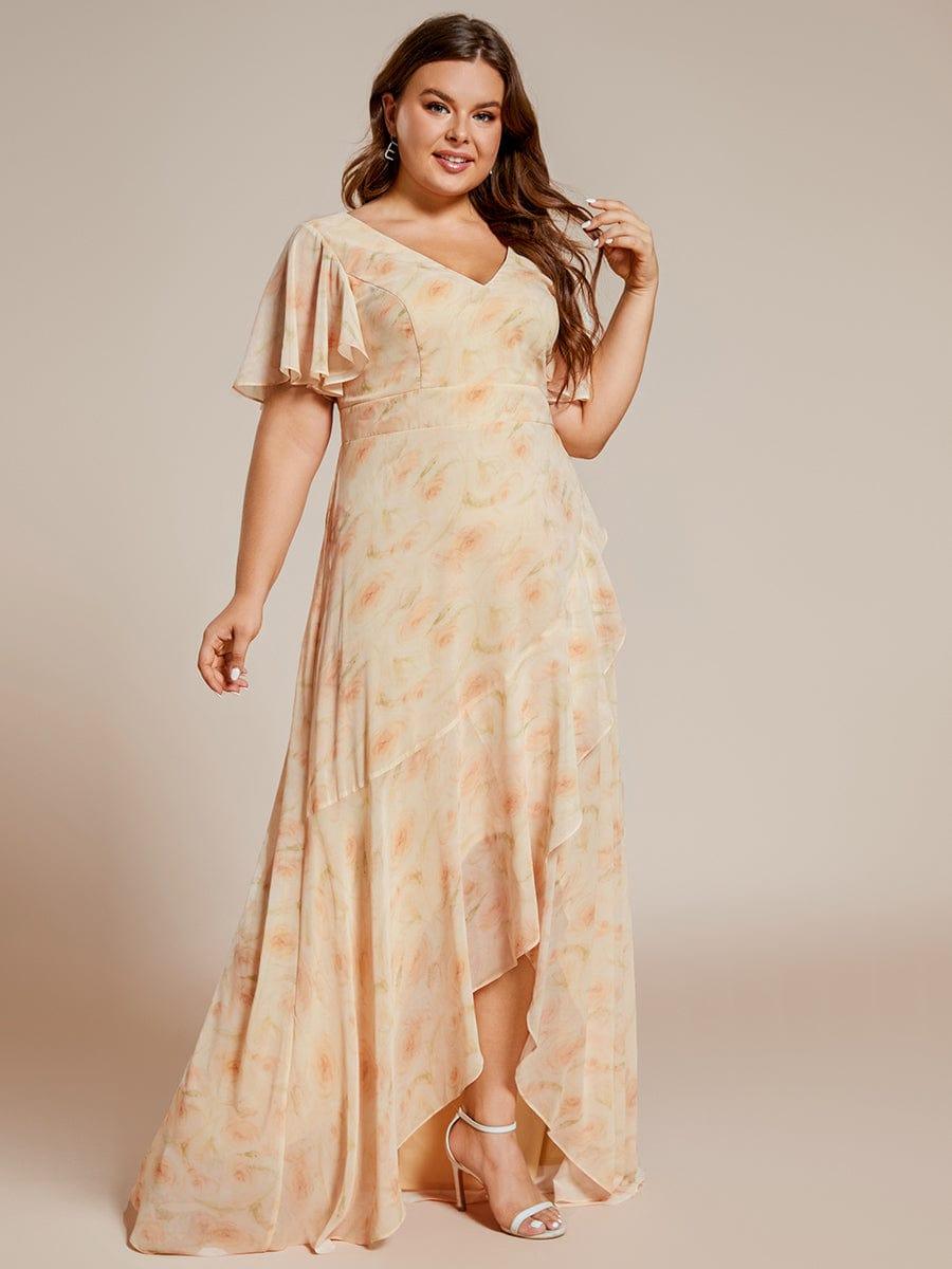 ever OREE|Charming Chiffon Bridesmaid Dress with Lotus Leaf Hemline