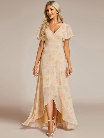 ever OREE|Charming Chiffon Bridesmaid Dress with Lotus Leaf Hemline