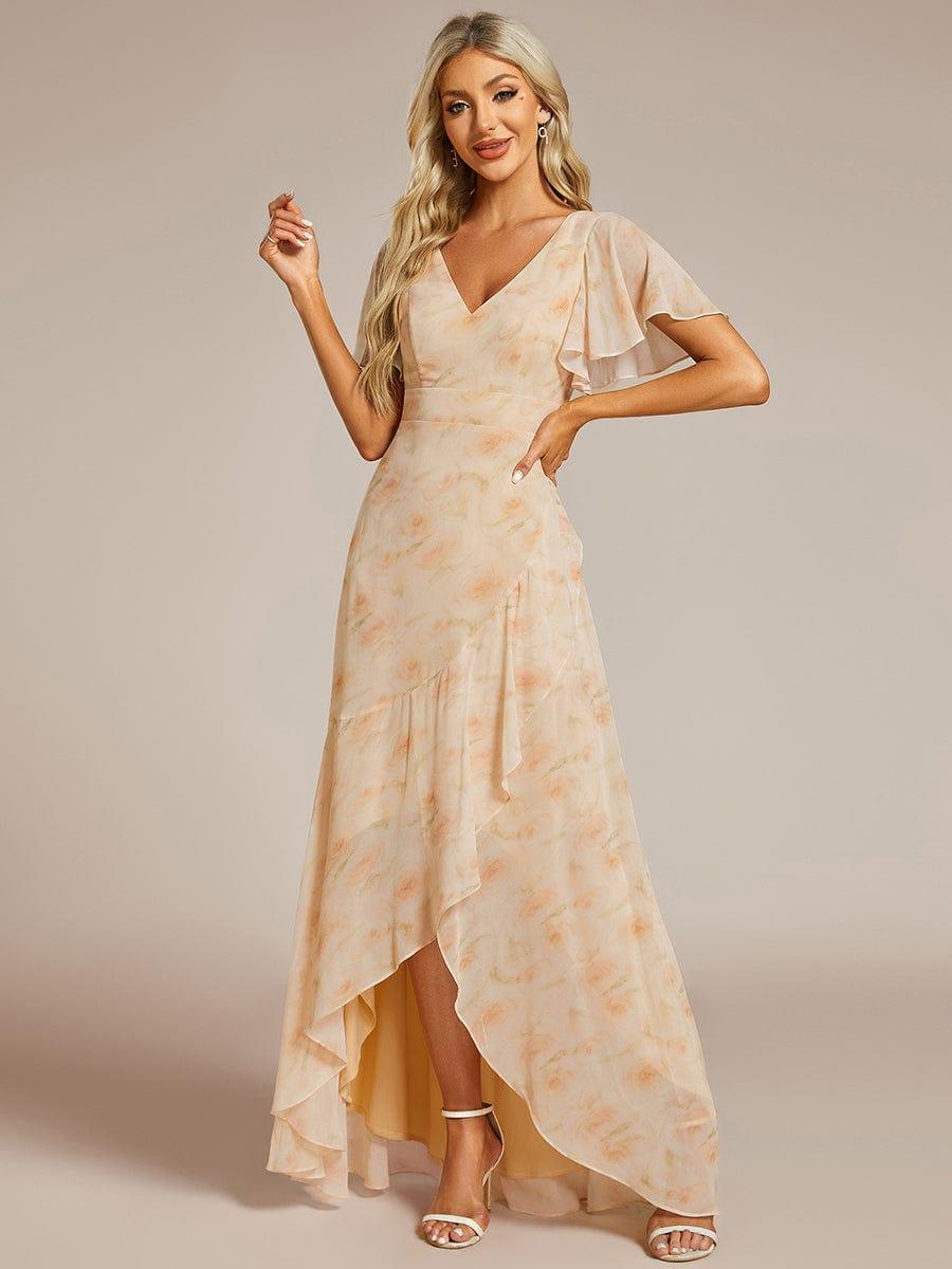 ever OREE|Charming Chiffon Bridesmaid Dress with Lotus Leaf Hemline