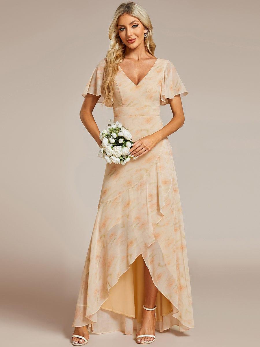 ever OREE|Charming Chiffon Bridesmaid Dress with Lotus Leaf Hemline