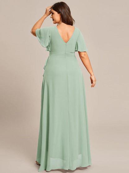 ever OREE|Charming Chiffon Bridesmaid Dress with Lotus Leaf Hemline