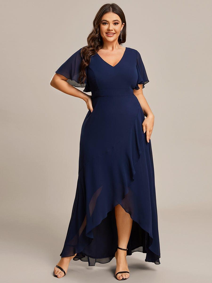ever OREE|Charming Chiffon Bridesmaid Dress with Lotus Leaf Hemline