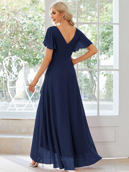 ever OREE|Charming Chiffon Bridesmaid Dress with Lotus Leaf Hemline