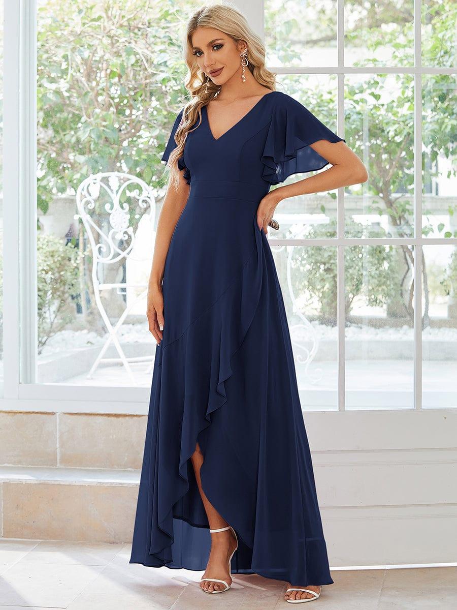 ever OREE|Charming Chiffon Bridesmaid Dress with Lotus Leaf Hemline