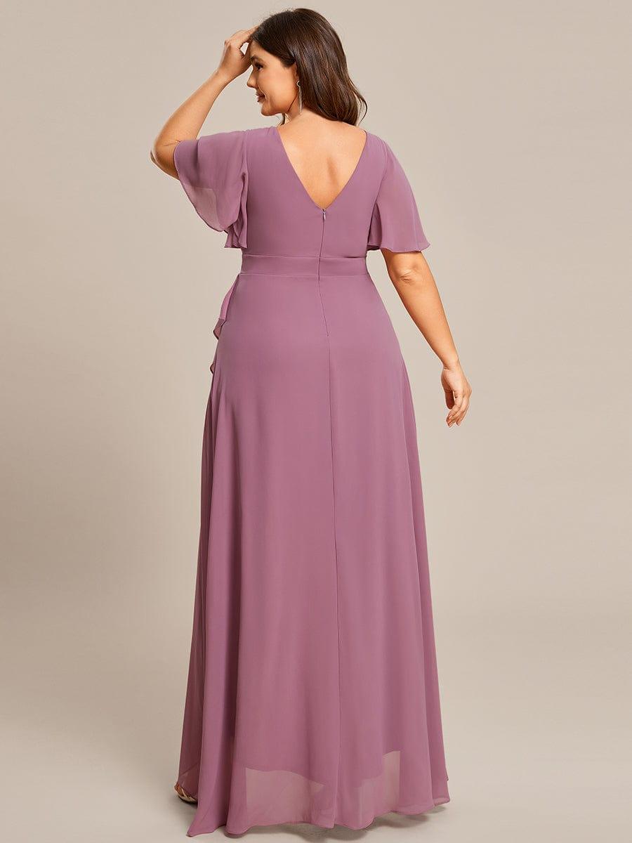 ever OREE|Charming Chiffon Bridesmaid Dress with Lotus Leaf Hemline
