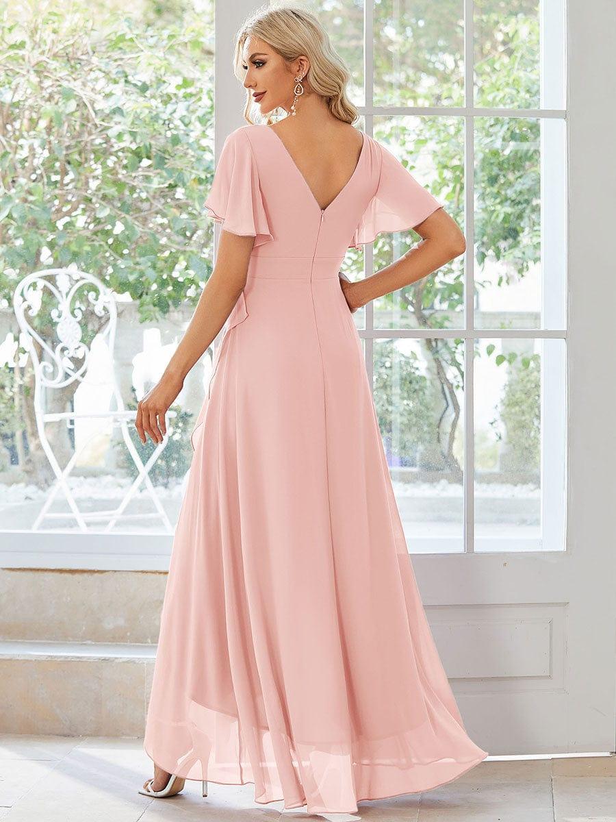 ever OREE|Charming Chiffon Bridesmaid Dress with Lotus Leaf Hemline