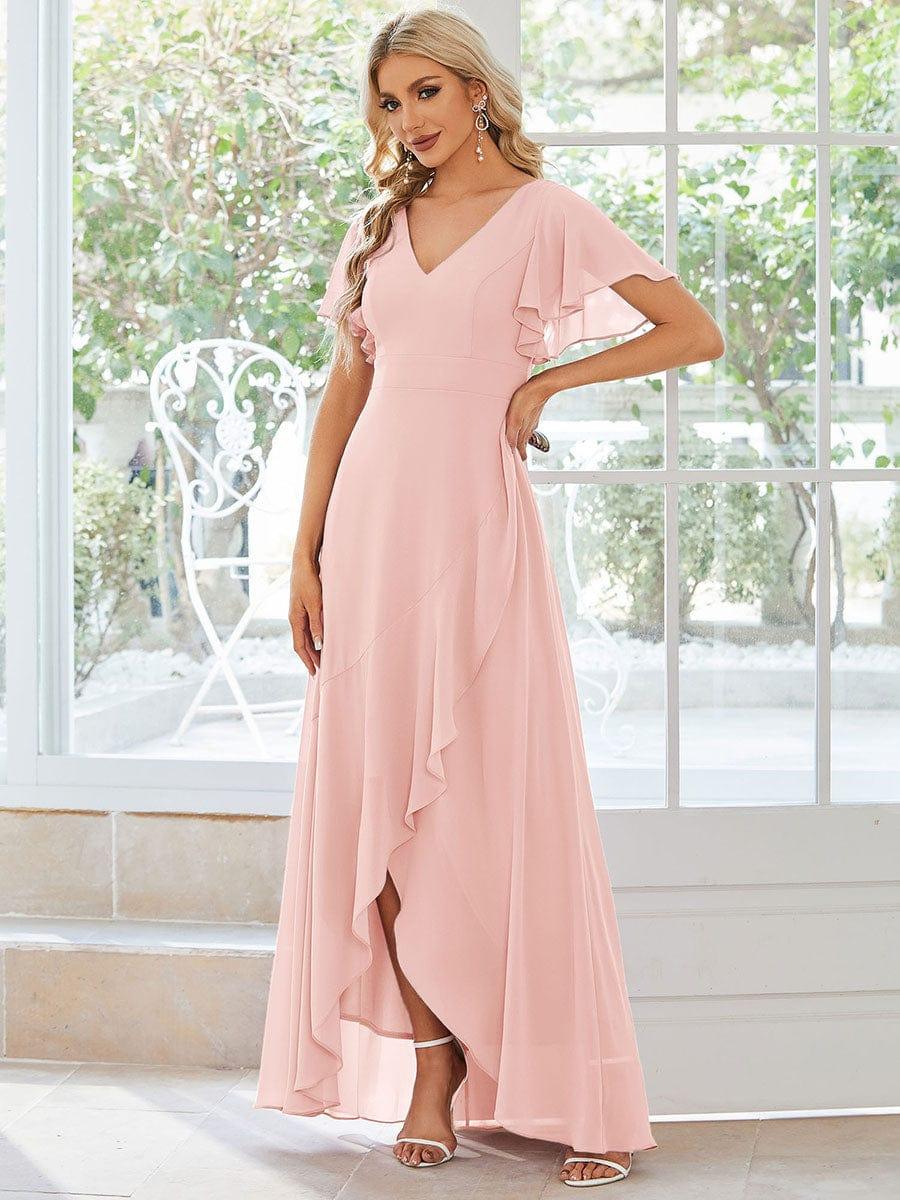 ever OREE|Charming Chiffon Bridesmaid Dress with Lotus Leaf Hemline