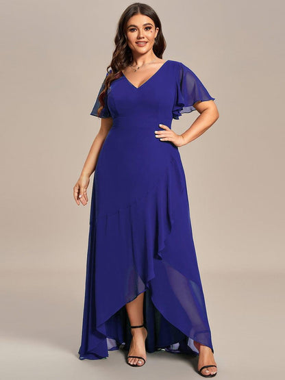 ever OREE|Charming Chiffon Bridesmaid Dress with Lotus Leaf Hemline