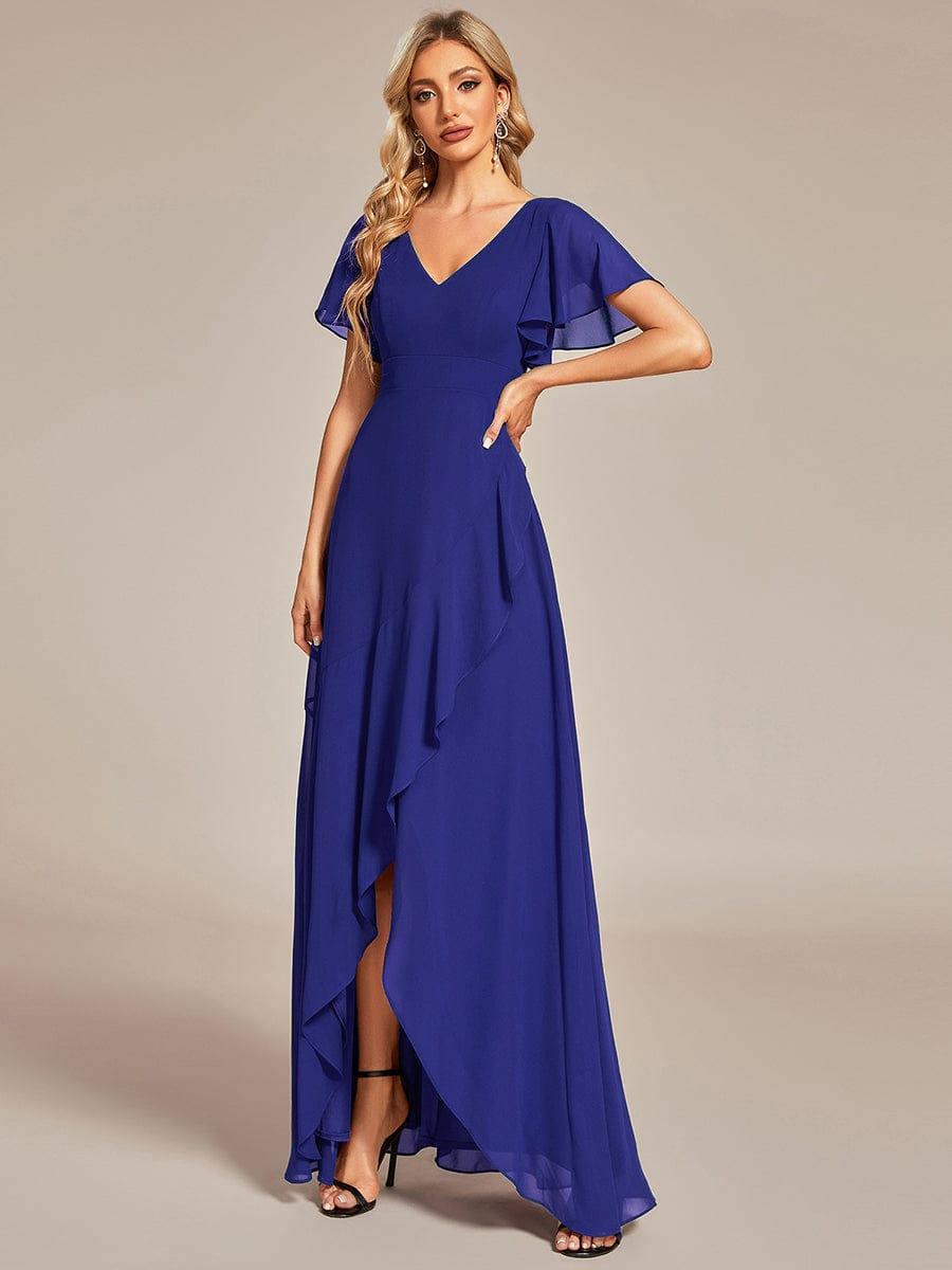 ever OREE|Charming Chiffon Bridesmaid Dress with Lotus Leaf Hemline