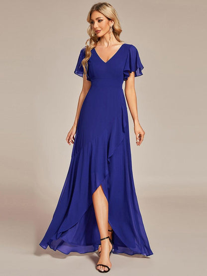 ever OREE|Charming Chiffon Bridesmaid Dress with Lotus Leaf Hemline
