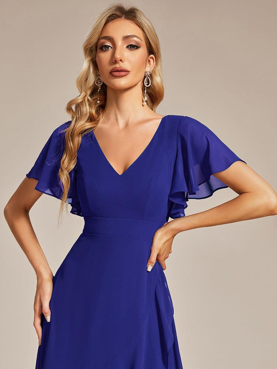 ever OREE|Charming Chiffon Bridesmaid Dress with Lotus Leaf Hemline