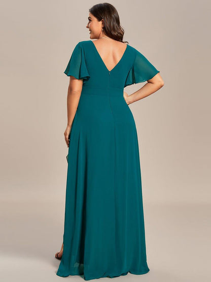 ever OREE|Charming Chiffon Bridesmaid Dress with Lotus Leaf Hemline