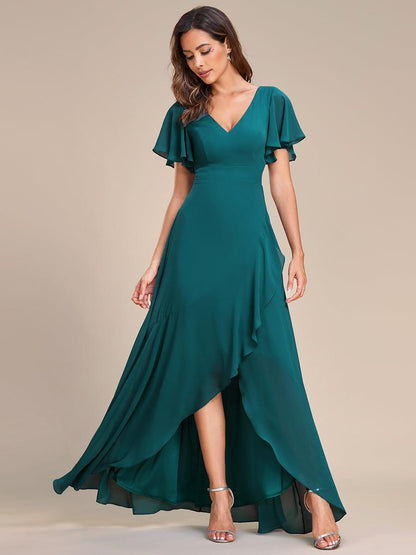 ever OREE|Charming Chiffon Bridesmaid Dress with Lotus Leaf Hemline