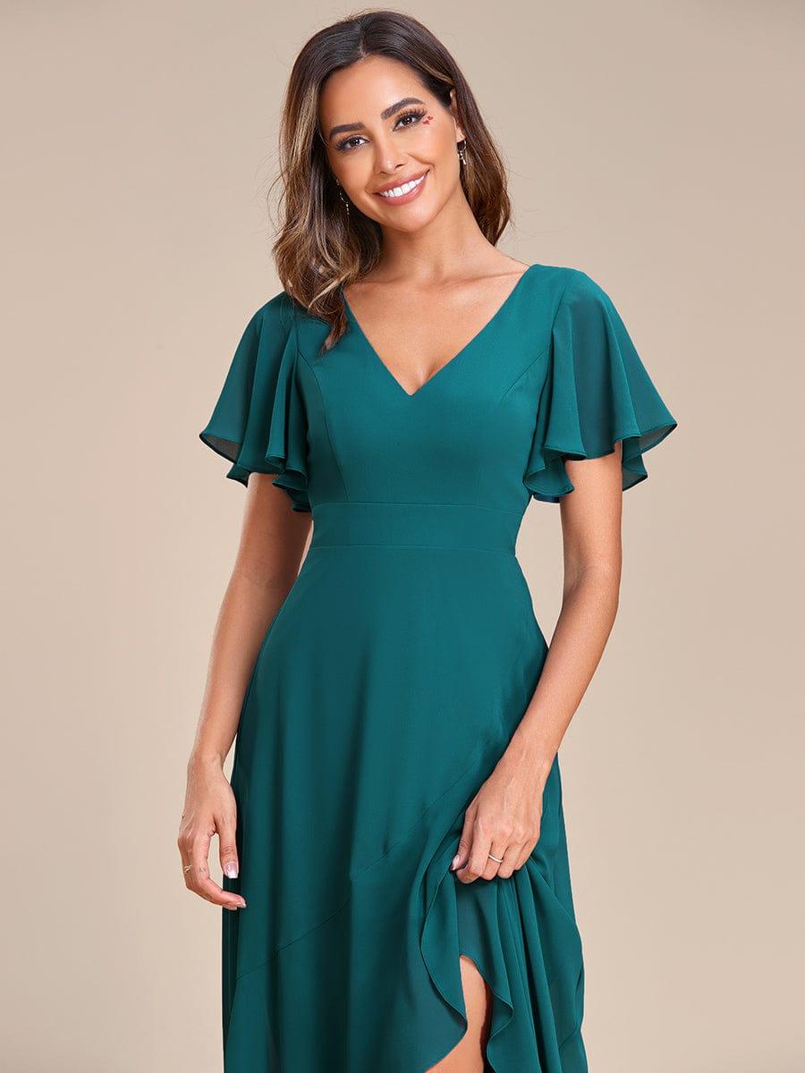 ever OREE|Charming Chiffon Bridesmaid Dress with Lotus Leaf Hemline