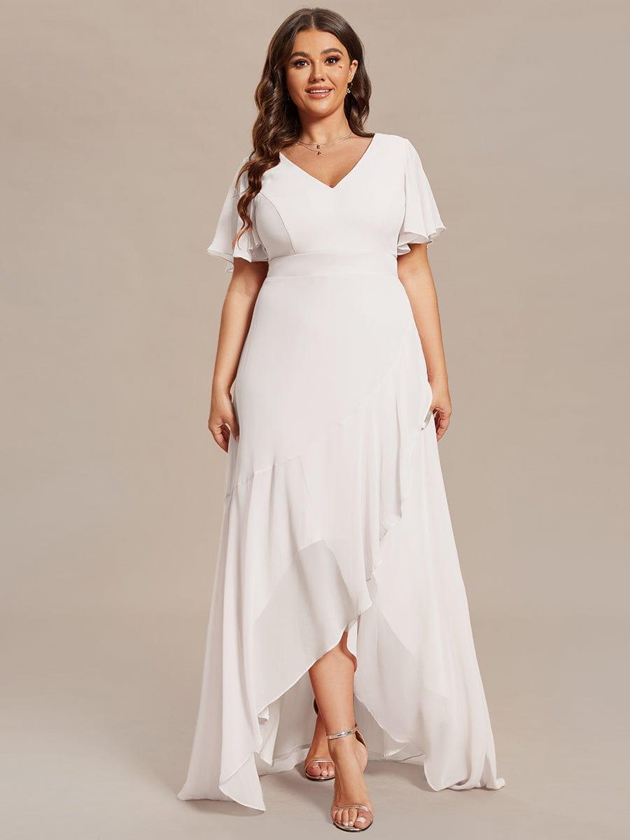 ever OREE|Charming Chiffon Bridesmaid Dress with Lotus Leaf Hemline